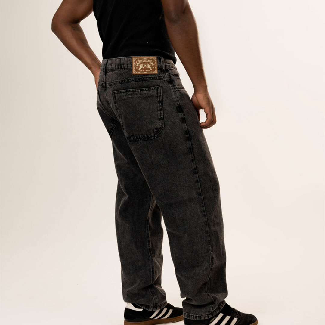 Calça jeans cowboy Cinza Chumbo Calça jeans cowboy Cinza Chumbo